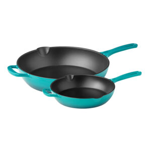 2-Piece Enamel Cast Iron Skillet Set – Nuvero Homz
