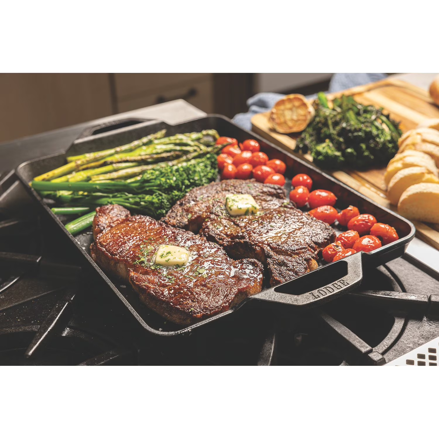 Lodge Seasoned Cast Iron Multi-Use Griddle & Baking Pan – Nuvero Homz - Image 4